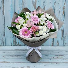 Букет цветов из:  Герберы, Альстромерии и Хризантемы #REPLACE_PRED# Кошурниково