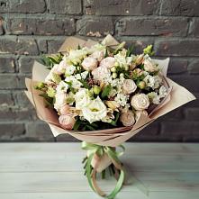 Букет цветов из:  Альстромерии, Розы и Хризантемы #REPLACE_PRED# Кошурниково