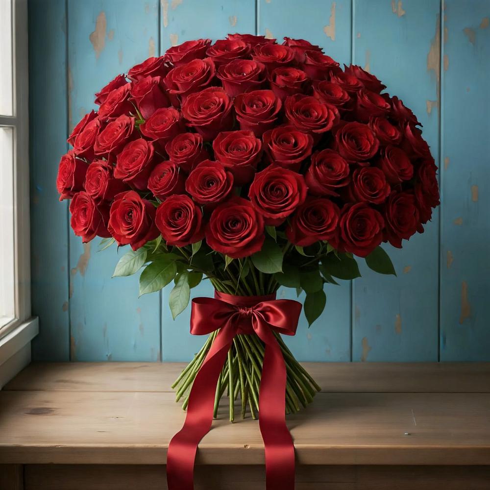 Букет Красные розы Блэк Меджик в Кошурниково