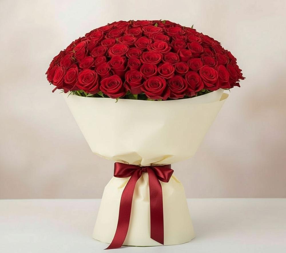 Букет 101 Красная роза Милано в Кошурниково