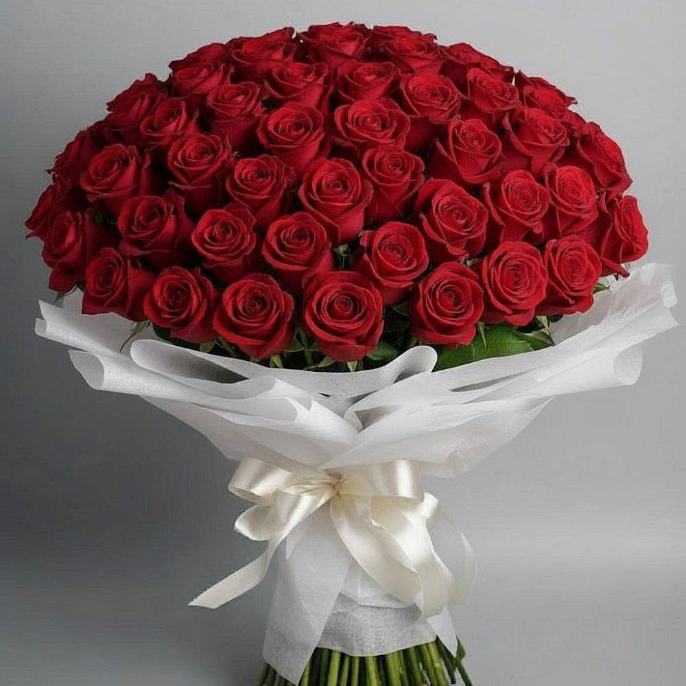 Букет 101 Красная роза Блэк Мэджик в Кошурниково