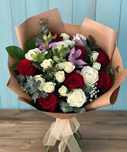 Букет цветов из:  Розы и Альстромерии в Кошурниково