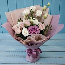 Букет цветов из:  Розы и Лизиантусы #REPLACE_PRED# Кошурниково