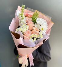 Букет цветов из:  Хризантемы и Розы в Кошурниково