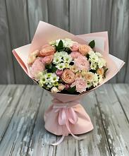 Букет цветов из:  Гвоздики, Розы и Хризантемы в Кошурниково