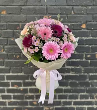 Букет цветов из:  Герберы и Хризантемы в Кошурниково