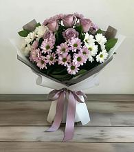 Букет цветов из:  Хризантемы и Розы в Кошурниково
