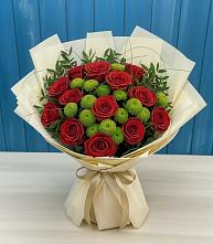 Букет цветов из:  Розы и Хризантемы в Кошурниково