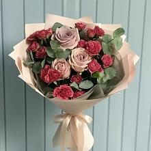 Букет цветов из:  Гвоздики и Розы в Кошурниково